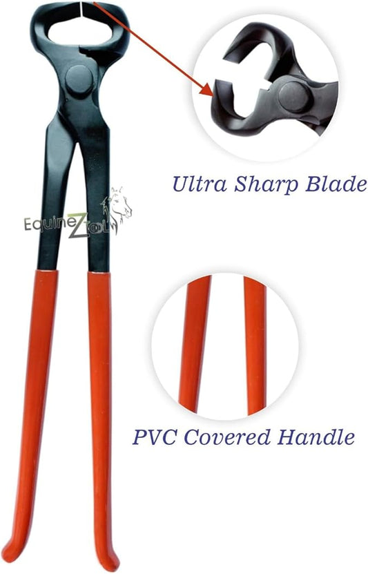 Professional Hoof Nipper 12" with PVC Covered Handle–Premium Heavy Duty Horse Farrier Tool for Precise Hoof Trimming,Shaping&Maintenance–Professional-Grade Equine Hoof Care Tool for Hoof Health
