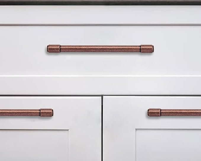 khtumeware 10 Pack 6 Inch(152mm) Vintage Antique Copper Cabinet Pulls Kitchen Cabinet Hardware for Cupboard Drawer Handles Dresser Pulls