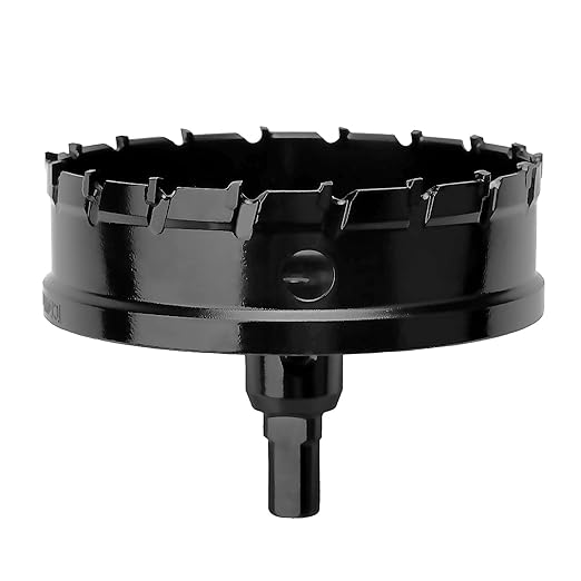 62mm (2-7/16 inch) Carbide Hole Saw,Metal Steel Hole Saw,Stainless Steel Drill Bit, Hole Cutter for Stainless Steel,Sheet Metal and Iron,Black (62mm (2-7/16 inch))