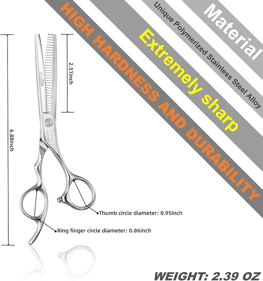 High-end Professional Hair Thinning Scissors Hair Cutting Teeth Shears Barber Hairdressing Texturizing Scissor Extremely Very Sharp 6 Inch Stainless Steel Alloy For Men,Women,Salon & Home