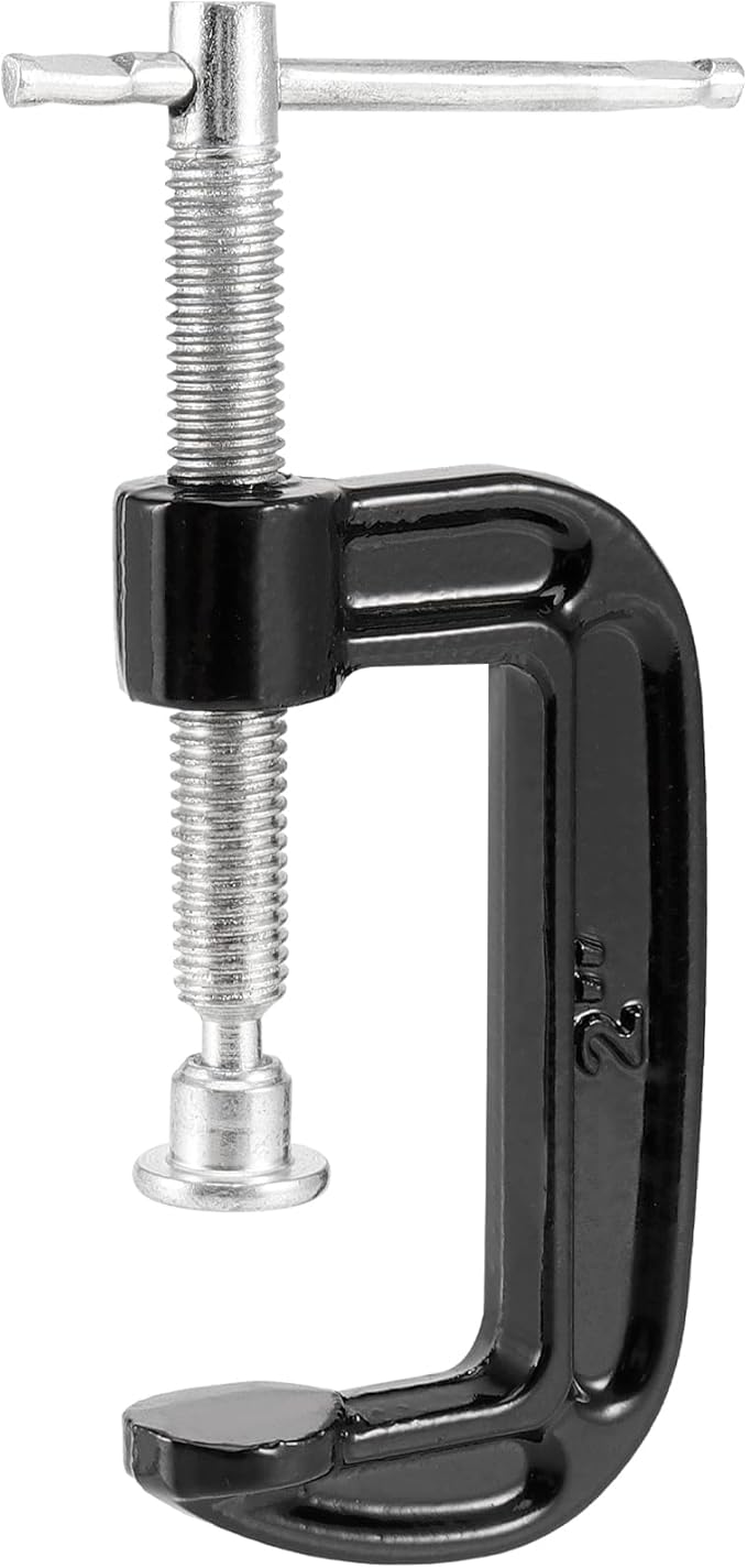 MUKCHAP 10 PCS 2 Inch C-clamp, Small C Clamps, Mini G Clamps for Woodworking or Metal Workpiece, Black