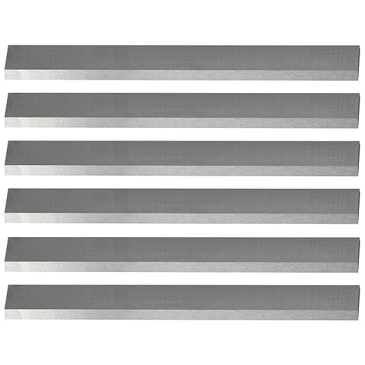 6 Inch HSS Planer Blades for 6" Thickness Jointer Planer 6" x 3/4" x 1/8", Single Edge, Set of 6 pcs