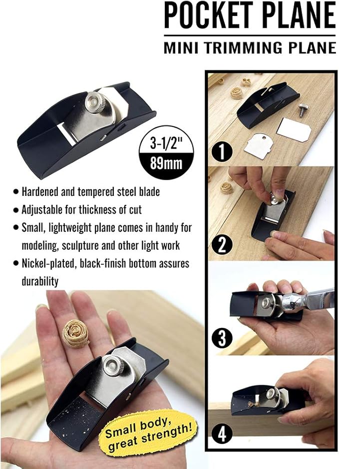 Block Planes for Woodworking Hand Plane Mini Wood Trimming Plane Hand Planer Carpenter Tools Cutting Edge Sharpening Woodcraft Die Cuts For Woodworking/Trimming/Wood Planing