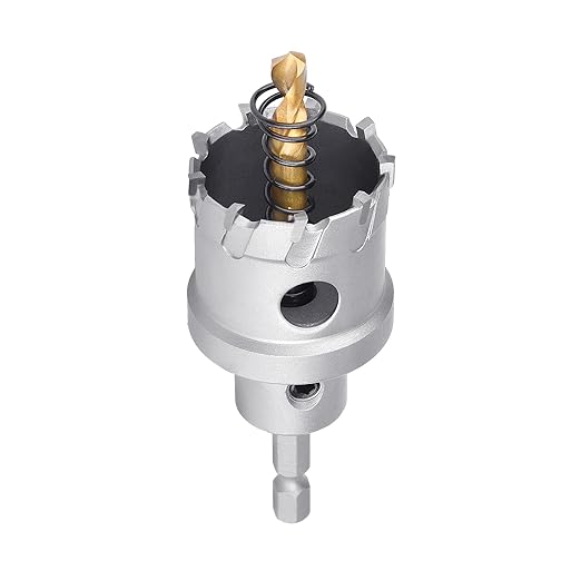 36mm / 1.4 inch Carbide Hole Saw, Hex Shank, 2 Flute, Metal, Stainless Steel, Aluminum, Alloy Steel, Iron (1 Piece)
