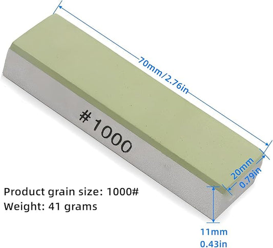 Small Travel-Portable Diamond Resin Sharpening Stone - 1000 Grit Whetstone Knife Sharpener