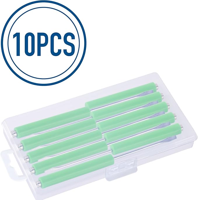Pocket Screwdriver with Magnet 10PCS Mini Magnetic Pocket Flathead Screwdriver with Clips ?밪lotted Screwdriver Set for Automotive Technicians, Mechanicians, Electricians ??Green