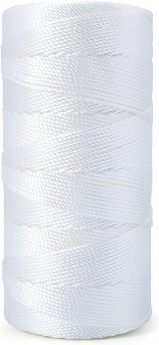 HONGDA Twisted Nylon String, #18 x 1080FT Mason Line String, Nylon Twine for Masonry Job, Trot Line, Decoy Line, Net Making and Mending, Workshop, Crafts, Gardening