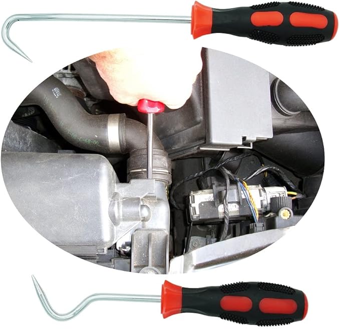 Hose Removal Hook Pick Set Pack of 4, 10" Hook, 8" Remover, Hose Puller Tool for Radiator Hoses