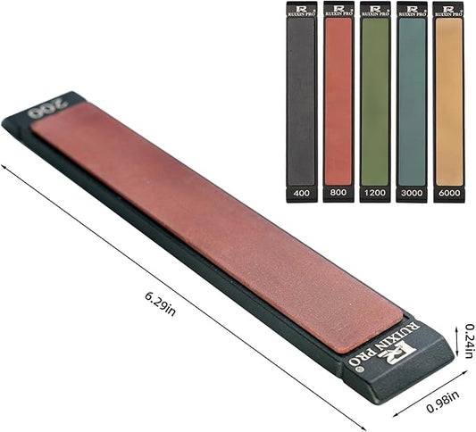 6PCS Diamond Sharpening Stones, #200#400#800#1200#3000#6000 Grit for RUIXIN PRO RX-008 RX-009 Knife Sharpening Fixed-Angle Kit, Professional Whetstone Kit for Kitchen Outdoor