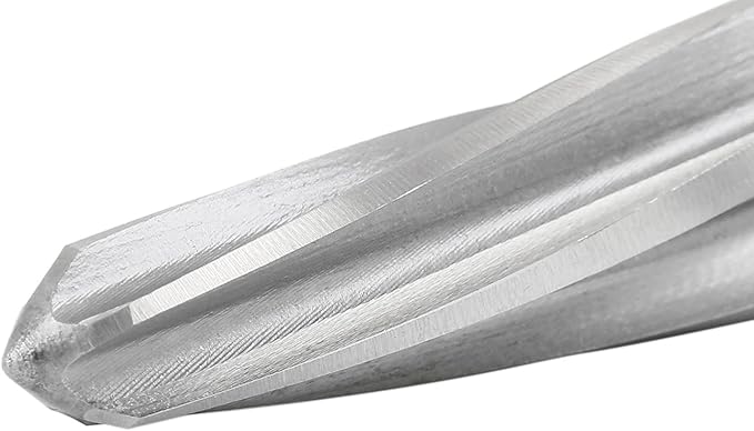 Accusize Industrial Tools H.S.S. Aligning Reamer - 13/16'' Diameter, 5'' Flute Length, 7'' OAL, Hex Shank, Spiral Flute, 0523-6035