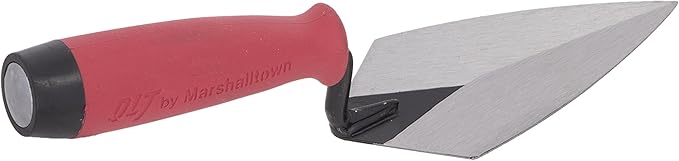 MARSHALLTOWN QLT Pointing Trowel, 7 x 3 Cement and Mortar Finishing tool, Soft Grip, PTSG73
