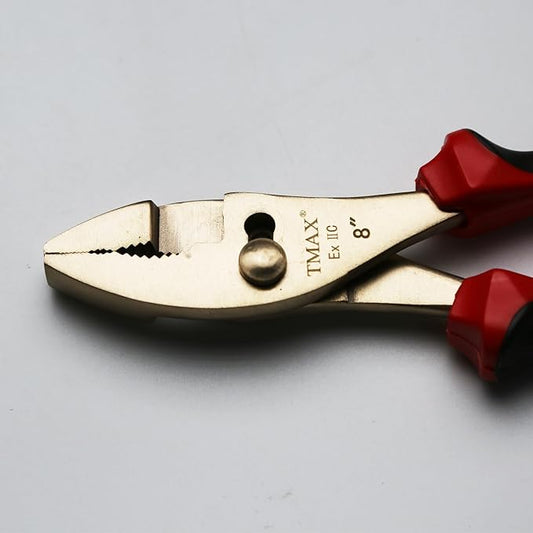 Non-Sparking 8 inch Slip-Joint Plier, Aluminum-Bronze Non Spark - Wide Jaw Opening up to 5/8 Inch, Spark Free Safety, Non-Magnetic and Corrosion-Resistant