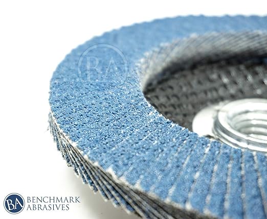 Benchmark Abrasives 4.5" x 5/8"-11 Premium High Density Jumbo Zirconia Type 29 Flap Discs 4 1/2 for Angle Grinder, Sanding Discs, Finishing - Grinding Wheels 4 1/2 Inch (10 Pack) - 60 Grit
