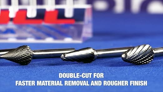 Drill America SB1 1/4" X 5/8" Cylindrical End Cut Carbide Burr 1/4 Shank, DUL Series
