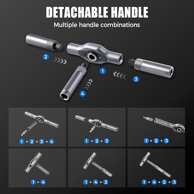 42 in 1 Magnetic Screwdriver Set - 2025 New Compact Ratchet Screwdriver Set, Multi Bit Magnetic Ratcheting Screwdriver Sets with Ratchet Handle and Storage Case DIY Repair Tool Kit