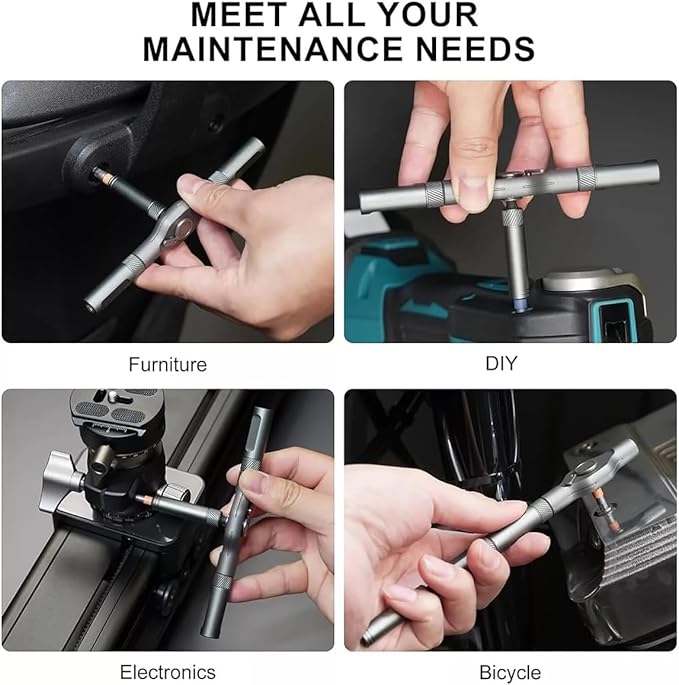 42 in 1 Magnetic Screwdriver Set, Ratcheting Precision Bit Driver with T Handle, Portable Carrying Case for DIY, Electronics, Bicycle and Furniture Repair