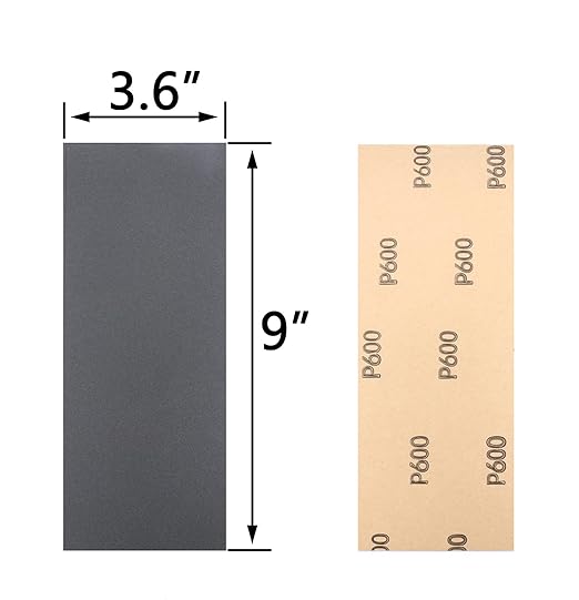30Pcs 9 x 3.6 Inchs 600 Grit Wet and Dry Handmade Universal Sanding Sheets, Suitable for Woodworking Furniture/Automobiles/Metal/Lacquer Polishing Sandpaper