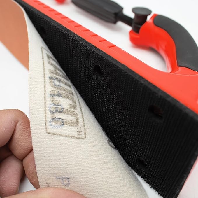Adjustable Radius Flex Longboard Hand Sanding File Block with Hook & Loop Backing & PSA, Use Continuous Rolls, Sanding Blocks Auto Body, Sanding Blocks for Wood, Manual Sanding Tool