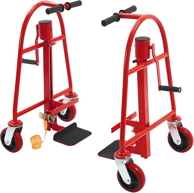 Furniture Moving Tool Set of 2 Manual Furniture and Crate Mover 1300 lbs Capacity Multifunctional Handling Tools for Moving, Warehousing, Furniture Stores (Red)