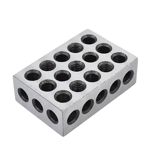 5 Pair of 1-2-3 Blocks Matched Pair with 23 Holes Precision Machinist Milling 0.0002In for Milling Machine Jig