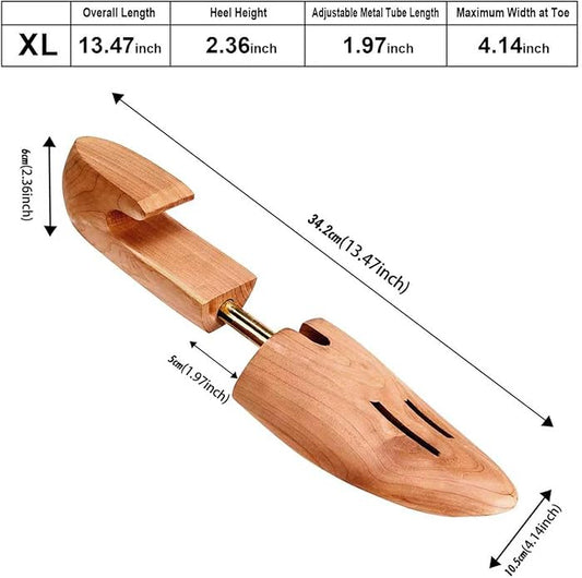 Cedar Space Wooden Shoe Stretcher Tree, 6.5-14 Sizes Cedar Wood Shoe Trees,2/4PC Shoe Stretcher for Men, Sneakers,Boots