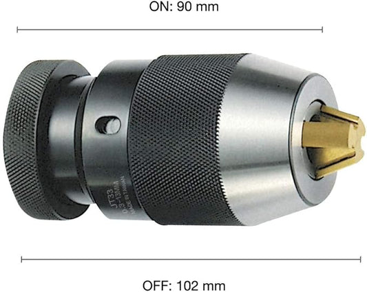 1/64"-1/2" Special Heavy Duty Keyless Drill Chuck, JT33 Mount, Titanium Jaws