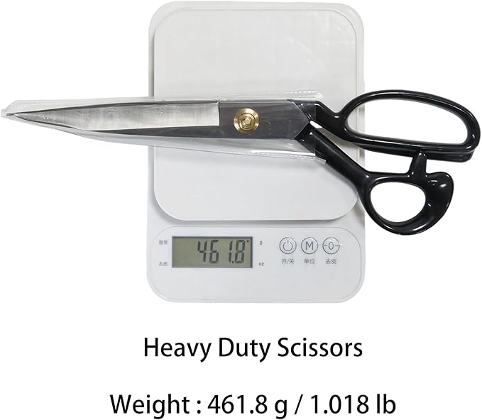 12 Inch Sharp Sewing Scissors for Fabric Cutting Heavy Duty Metal Scissors Sewing Shears for Crafting Tailoring