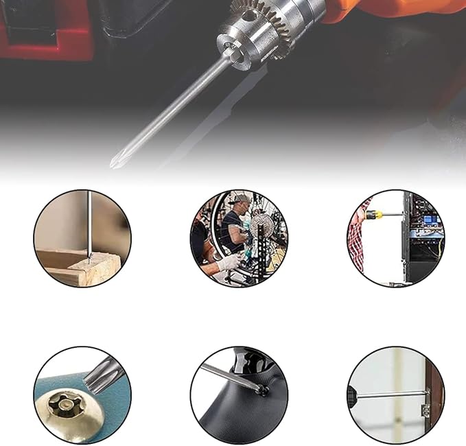 30pcs 100mm Long Screwdriver Drive Bits Magnetic Drill Bit Set 1/4 Inch Hex Shank S2 Steel Security Screw Bit Kit Power Tools (Slotted + Cross + Square + Torx Bits)