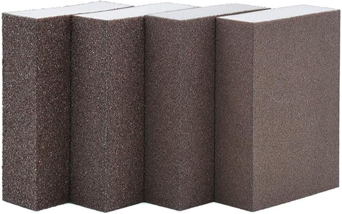 Driak Polishing Sanding Sponges Sandpaper Sanding Block Pad Washable Paint Sanding Block Wood Metal Sandpaper Sponge Cleaning Sponge (60 Grit Medium Fine)