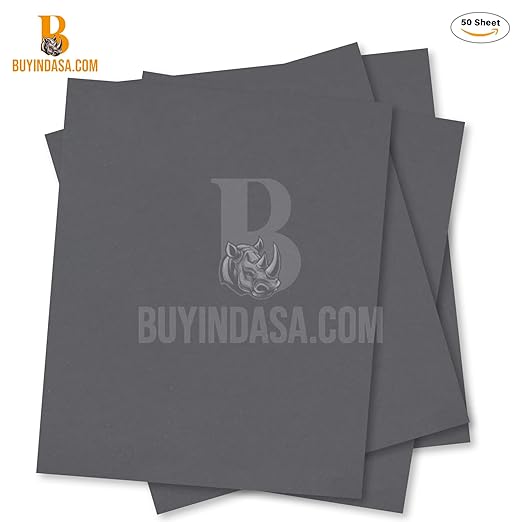 Indasa 50 PCS 9x11??Wet & Dry Sandpaper Sheets, 280 GRIT, Rhynowet Clog-Resistant Abrasive for Wood, Metal, Auto, Paint & Clear Coat Finishing, Sand Paper Aluminum Oxide, Plusline