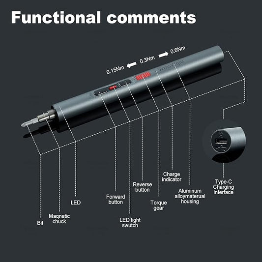 Mini Electric Screwdriver Set,Precision Electric Screwdriver, With electric drill function, 3 Gears Torque, 3LED light,Magnetic Storage,Overload Protection, Repair Tool Set for Phone Camera...