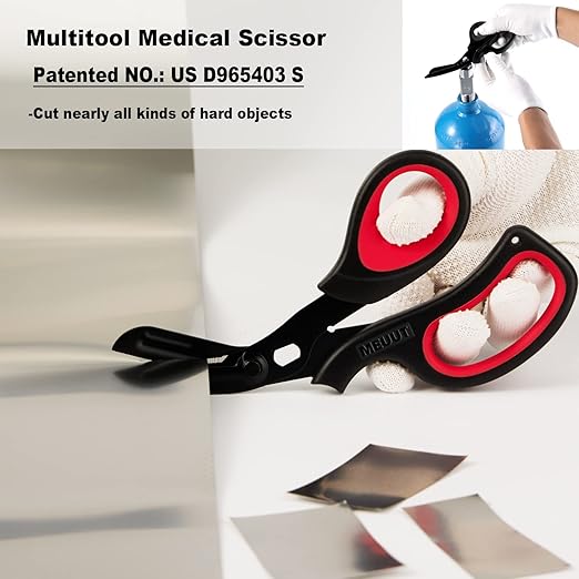 MEUUT 2 Pack Trauma Shears Patented Bandage Scissors - Medical Supplies with 8 inch Heavy Duty Medical Scissors for EMT Workers Nurses