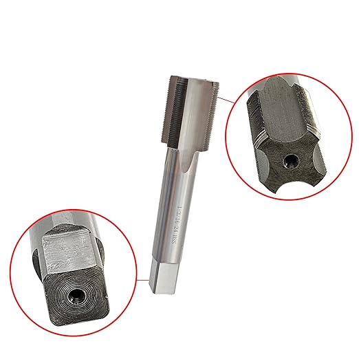 Lzcdelyxiao 1-3/16"-24 Tap, UNS, Right Hand Straight Flute Thread Tap, Machine Tap, 1 3/16"-24, Nominal Diameter 1-3/16", Thread Per Inch 24 Fin Thread, Tolerance Grade 2B, High Speed Steel HSS