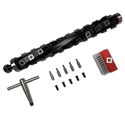 Helical Cutterhead for Dewalt Planer Dw735/Dw735x with 4 Rows of Carbide Inserts, Includes Spare Screws and Blades, DW735 Woodworking Tool
