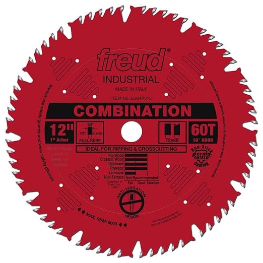 Freud LU84R012 12" Combination Blade, Multi, One Size