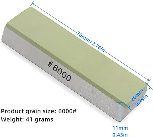 Small Travel-Portable Diamond Resin Sharpening Stone - 6000 Grit Whetstone Knife Sharpener