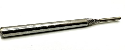 Porting Mandrel 10", CR-9-10 Premium High Speed Steel Coarse Thread Extra Shank Length Cartridge & Spiral Roll Mandrel, 1/8" Pilot Diameter x 3/4" Pilot Length x 1/4" Shank x 10" Length