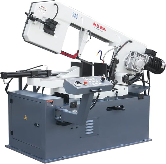 KAKA INDUSTRIAL Horizontal Band Saw, 18 inch x9.8 inch Swivel on both sides,Movable control panel, finger touch keys,Max. cutting 13 in at 90°,Metal Cutting Band Saw, 220V-60HZ-3PH BS-1810GC
