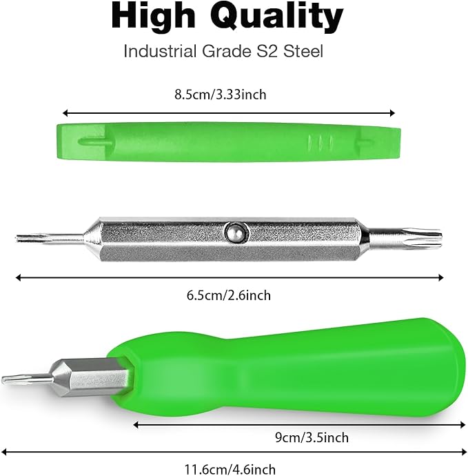 Video Screwdriver Bit Set for Battery and Wifi Access - Fits All Video Doorbell Models (Green)