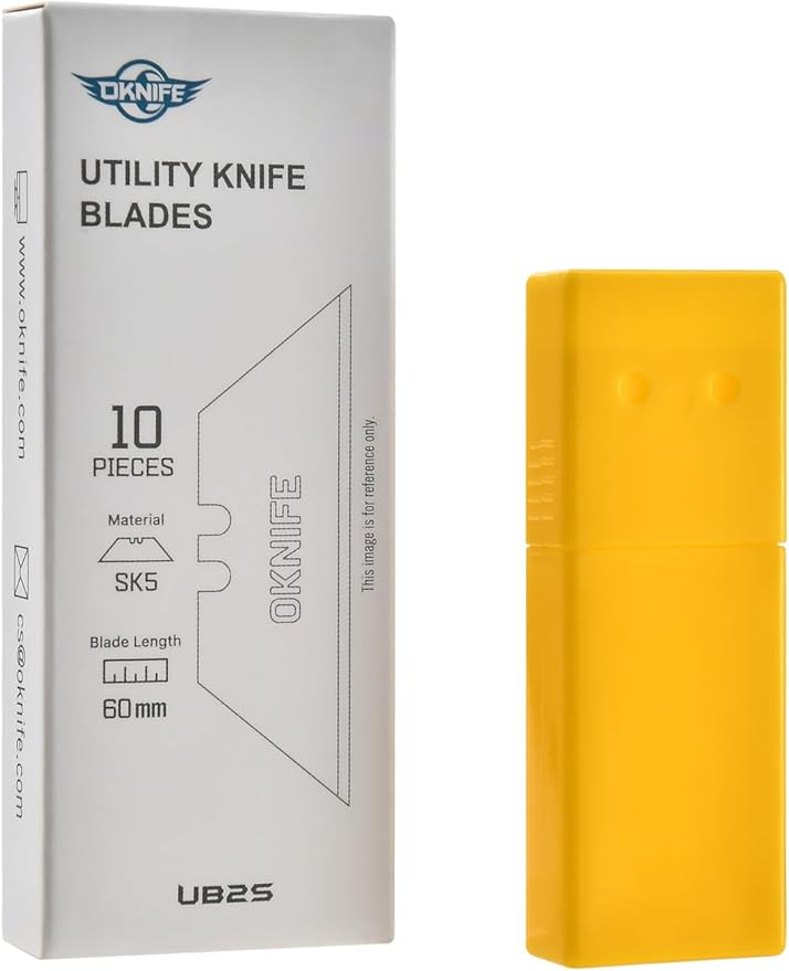 OKNIFE Utility Knife Blades 10 Pack - Compatible with Otacle U1 & U1 Pro Series and Most Utility Knives, Ultra Sharp Durable SK5 Steel for Heavy-Duty Cutting Tasks