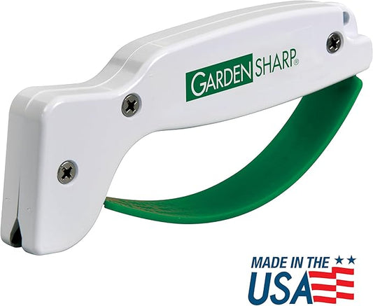 AccuSharp Garden Tool Sharpener, Diamond-Honed Tungsten Carbide Blades, Restores, Repairs, Sharpens & Hones Lawnmower Blades, Secateurs, Limb Loppers, Hoes, Shovels, and Scythes