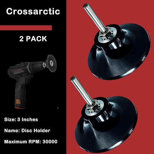 2PCS 3 inch Sanding Discs Holder Roll Lock Disc Pad Quick Change Disc Adapter with 1/4" Shank for 3" Sanding Disc Die Grinder Drill Driver