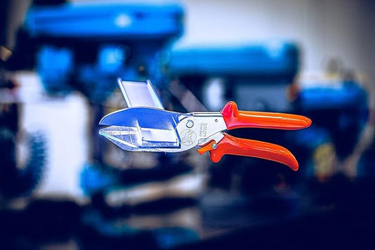 Original L횜WE Trim Shears 3.306 with 90-Degree Stops for Professional Use in Handicrafts - Trim Cutter with Long Blade for Precise Cutting of Plastic, Rubber, Wood, PVC, Leather, and Metal