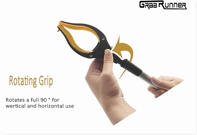 Grabber Reacher Tool -2 Pack 32??Reacher Grabber Tool with Strong Magnetic and Swivel Head - Pick Up Stick Grabbers for Seniors, Trash, Surgery Recovery Must Haves Gifts(Yellow)