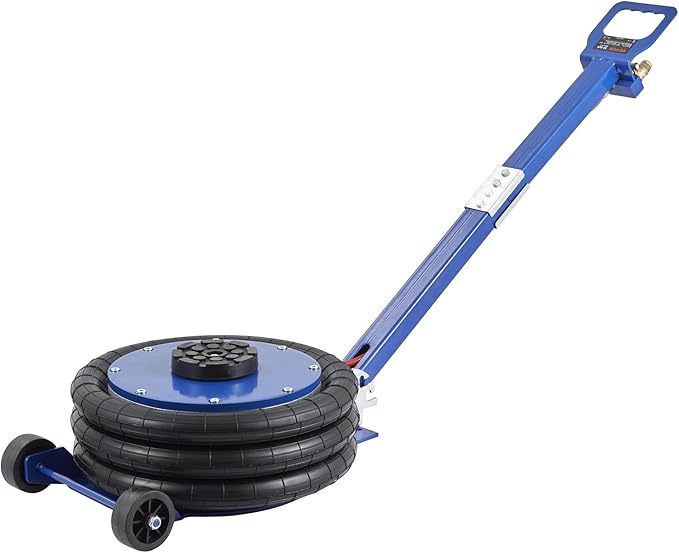VEVOR Air Jack, 5 Ton/11000 lbs Triple Bag Air Jack, Airbag Jack with Six Steel Pipes, Lift up to 18.5 inch/470 mm, 3-5 s Fast Lifting Pneumatic Jack, with Adjustable Handle for Car, Garage, Repair