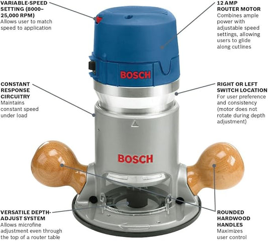 Bosch 1617EVS 2.25 HP Electronic Fixed-Base Router