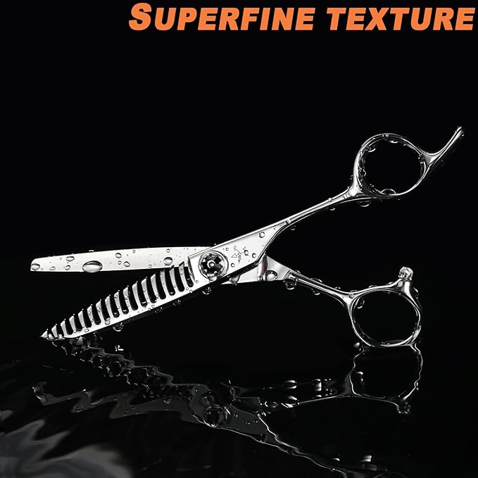 High-end Professional Hair Cut Thinning Scissors Hair Cutting Teeth Shears Barber Hairdressing Texturizing Scissor Extremely Very Sharp 6 Inch Stainless Steel Alloy For Men Women Salon& Home
