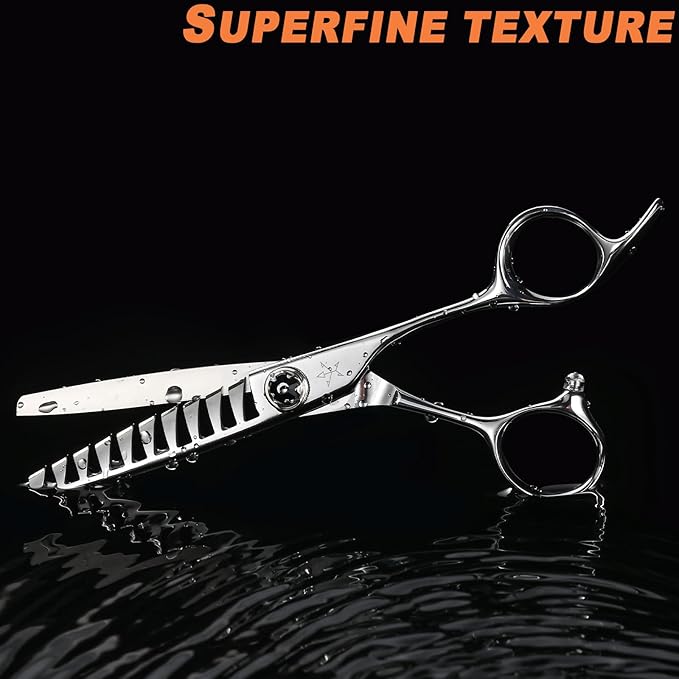 High-end Professional Hair Cut Thinning Scissors Hair Cutting Teeth Shears Barber Hairdressing Texturizing Scissor Extremely Very Sharp 6 Inch Stainless Steel Alloy For Men Women Salon& Home
