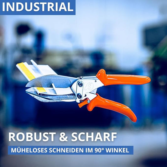 Original L횜WE Professional 3.306/H횥 Shears with Lever Transmission 90 Degree Stops and Extra Long Blade for Precise Cutting on Hard and Flat Plastic, PVC, Wood Metal
