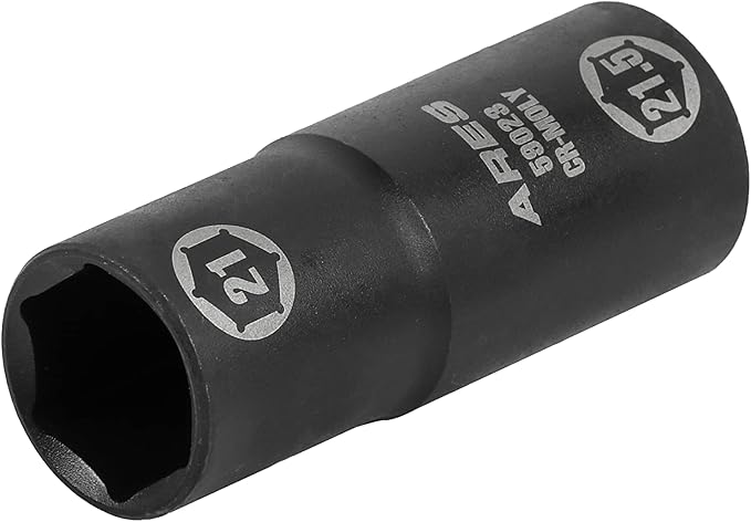 ARES 59023-1/2-inch Drive 21 x 21.5mm Half Size Lug Nut Flip Socket - Impact Grade Chrome-Moly Steel ??Remove Warped, Damaged, and Bloated Chrome Capped Lug Nuts